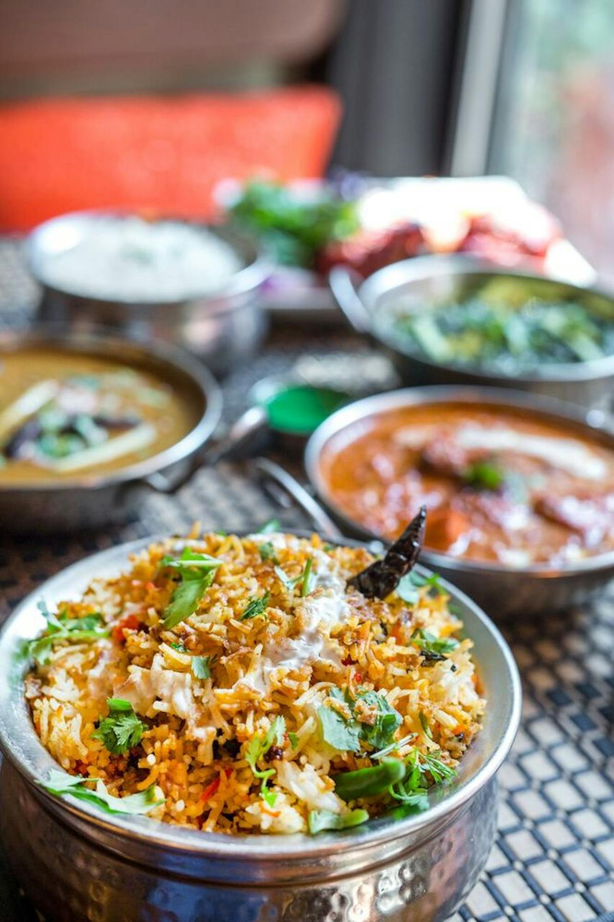 a bowl of food on a table